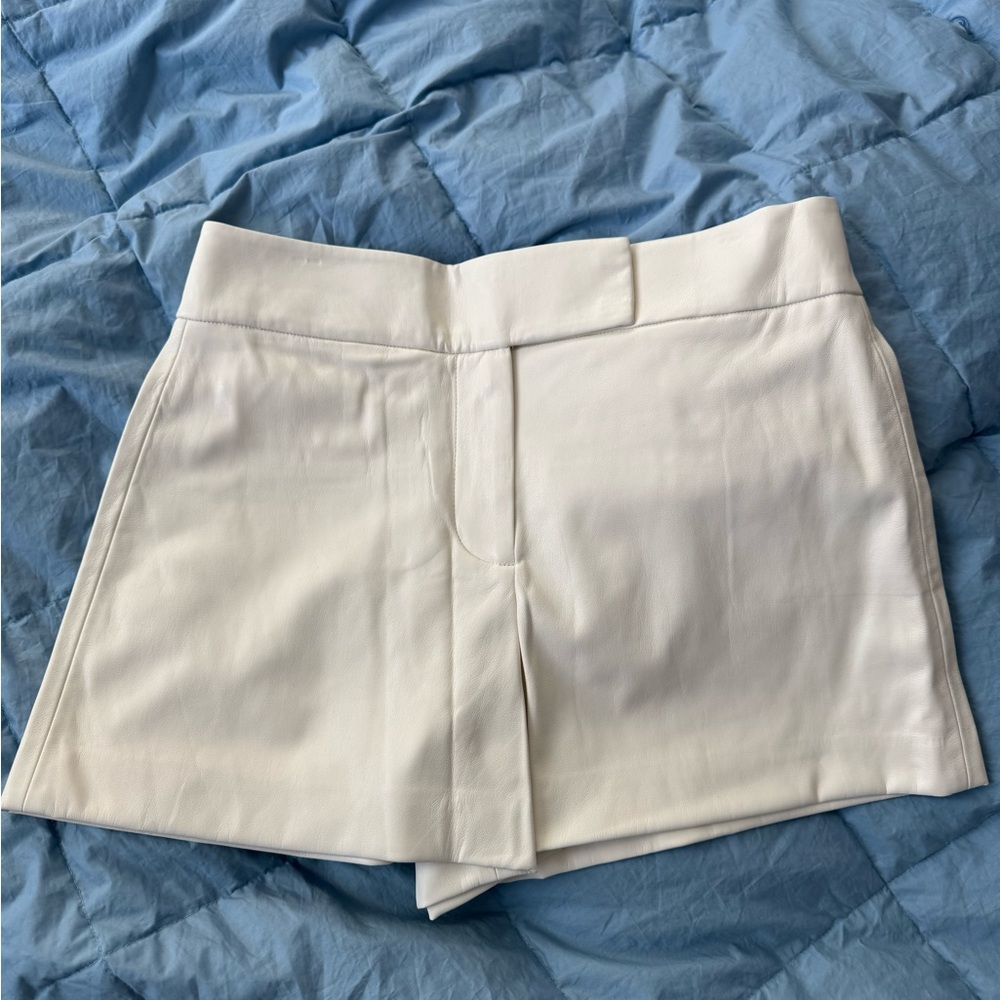 Alice & Olivia Mara Faux Leather Shorts